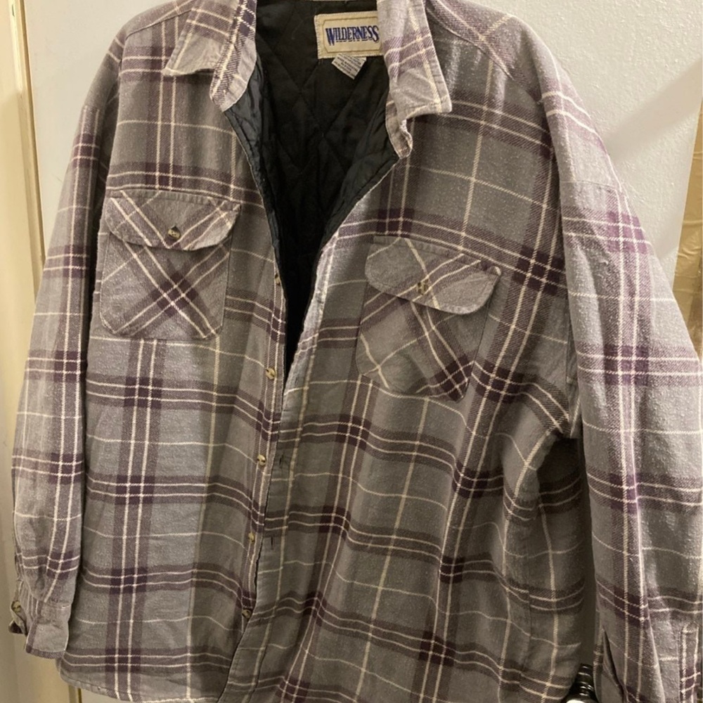 Men's Flannel Long Sleeve Shirt Jacket